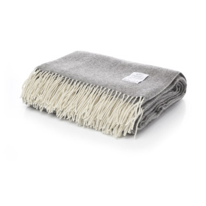 Меко и стилно мериносово одеяло в сиво